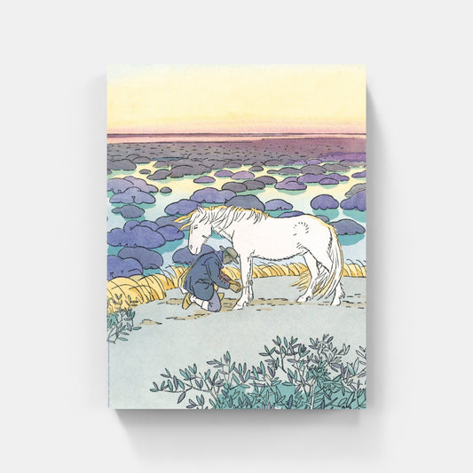 Affiche "Le Gardian et son cheval Camargue" de Léo LELÉE