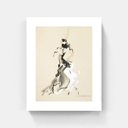 Affiche "Sévillane à la fleur blanche" de Danielle RASPINI