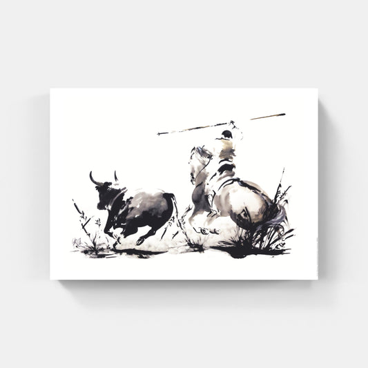 Affiche "Tri du bétail en Camargue" de Tom GARCIA