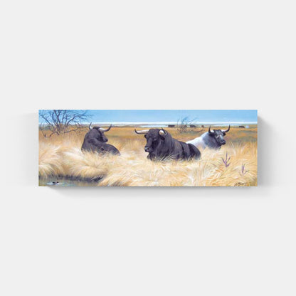 Affiche "Toros espagnols au pré en Camargue" de Jean MARIGNAN