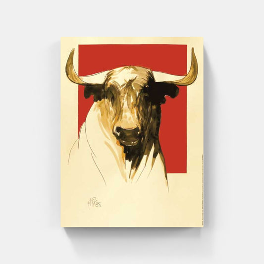 Affiche "Toro au rectangle rouge" de Gil PIRÈS