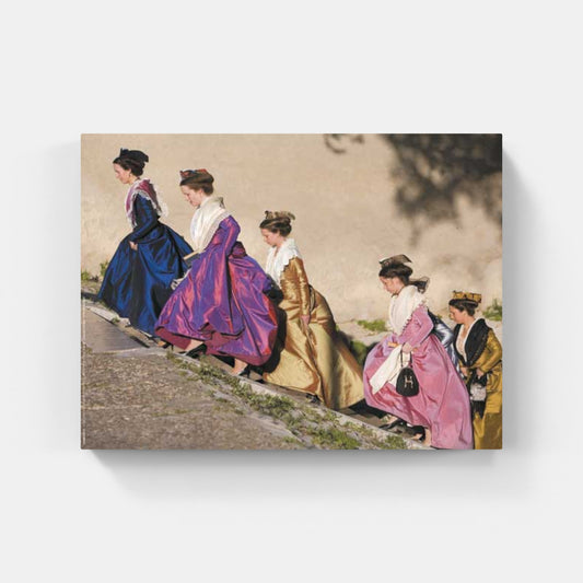 Affiche : "Arlésiennes montant des marches" de Gilles MARTIN-RAGET