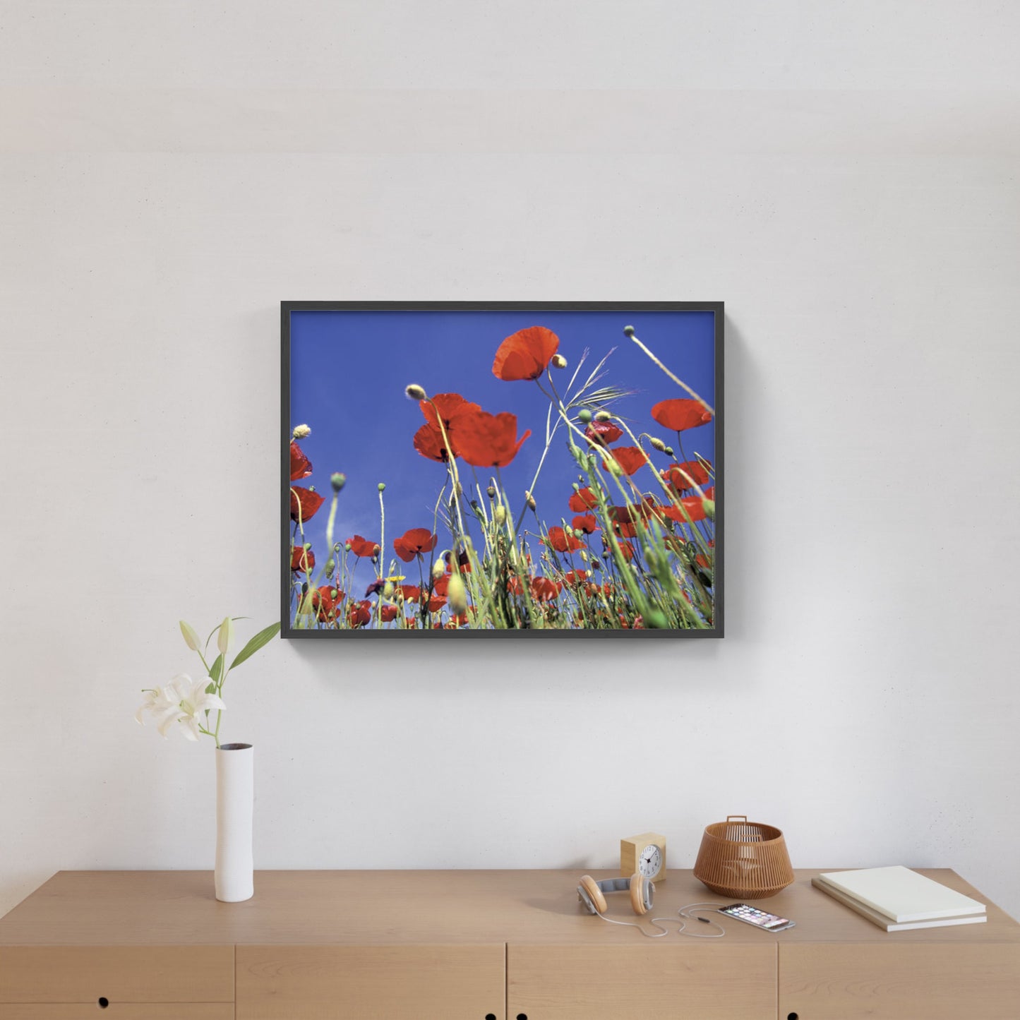 Affiche : "Coquelicots et ciel en Provence" de Gilles MARTIN-RAGET