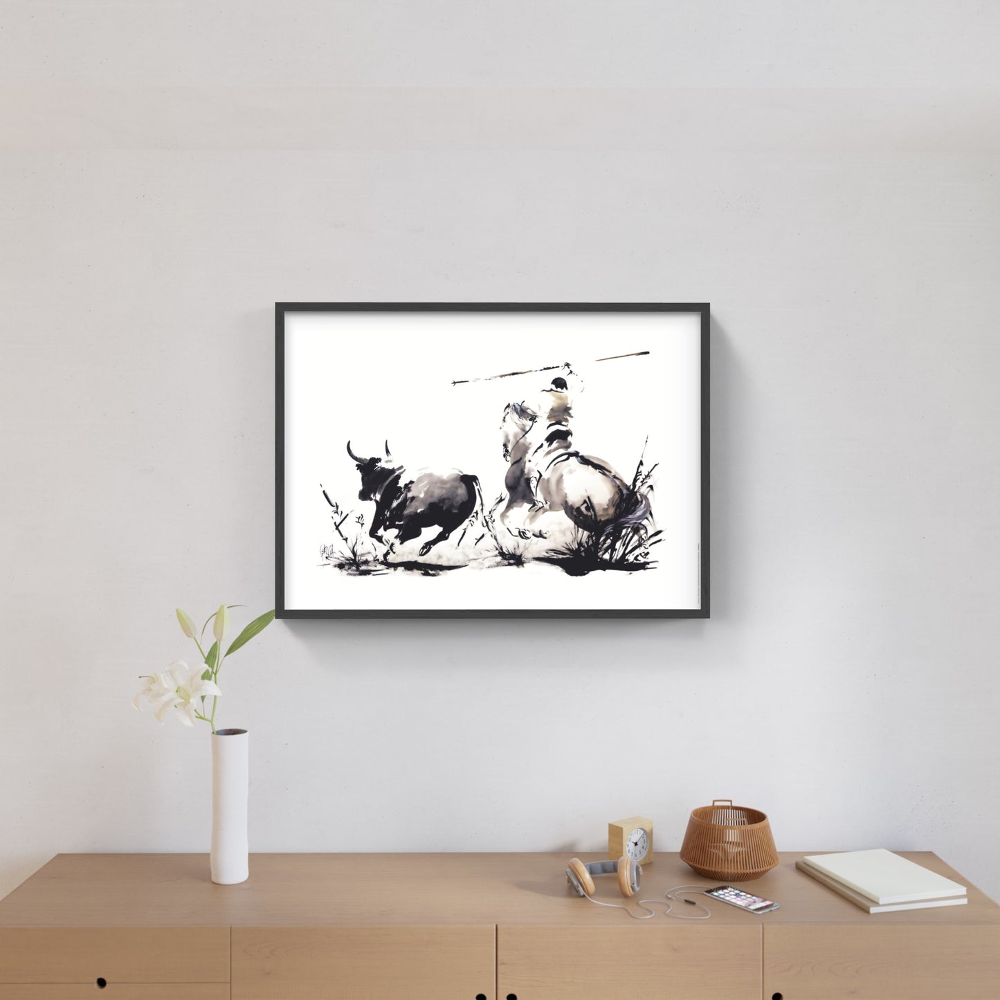 Affiche "Tri du bétail en Camargue" de Tom GARCIA