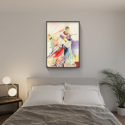 Affiche "Couleurs d'Arlésiennes" de Danielle RASPINI