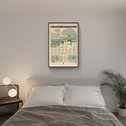 Affiche "La Festo Vierginenco" de Léo LELÉE, Chanson écrite par Frédéric Mistral