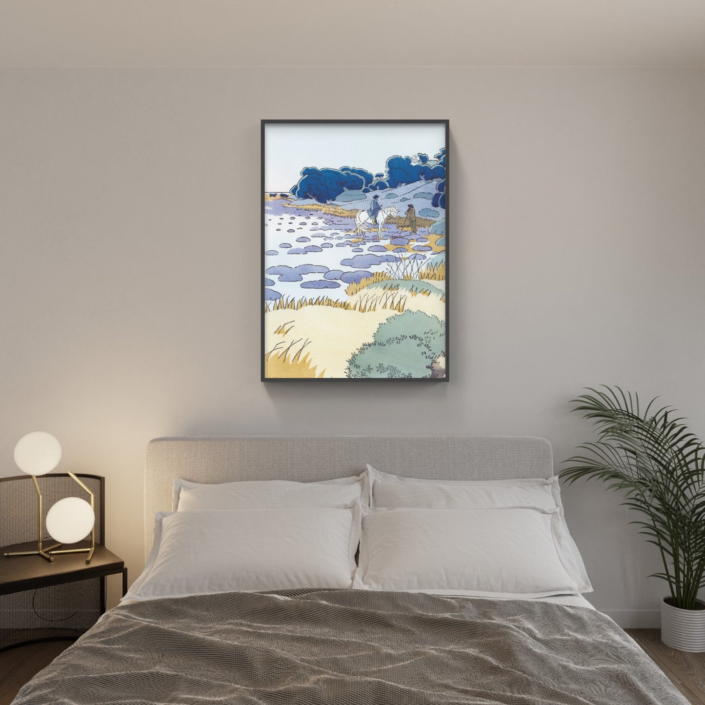 Affiche "Rencontre en Camargue" de Léo LELÉE