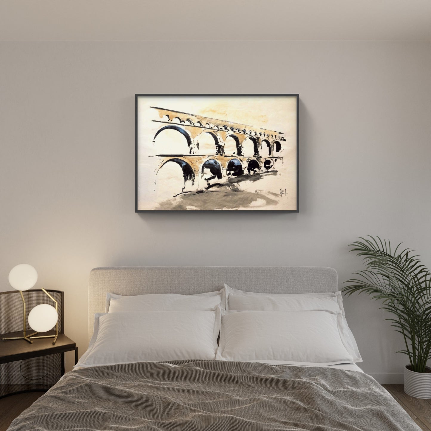 Affiche "Le Pont du Gard” de Tom GARCIA