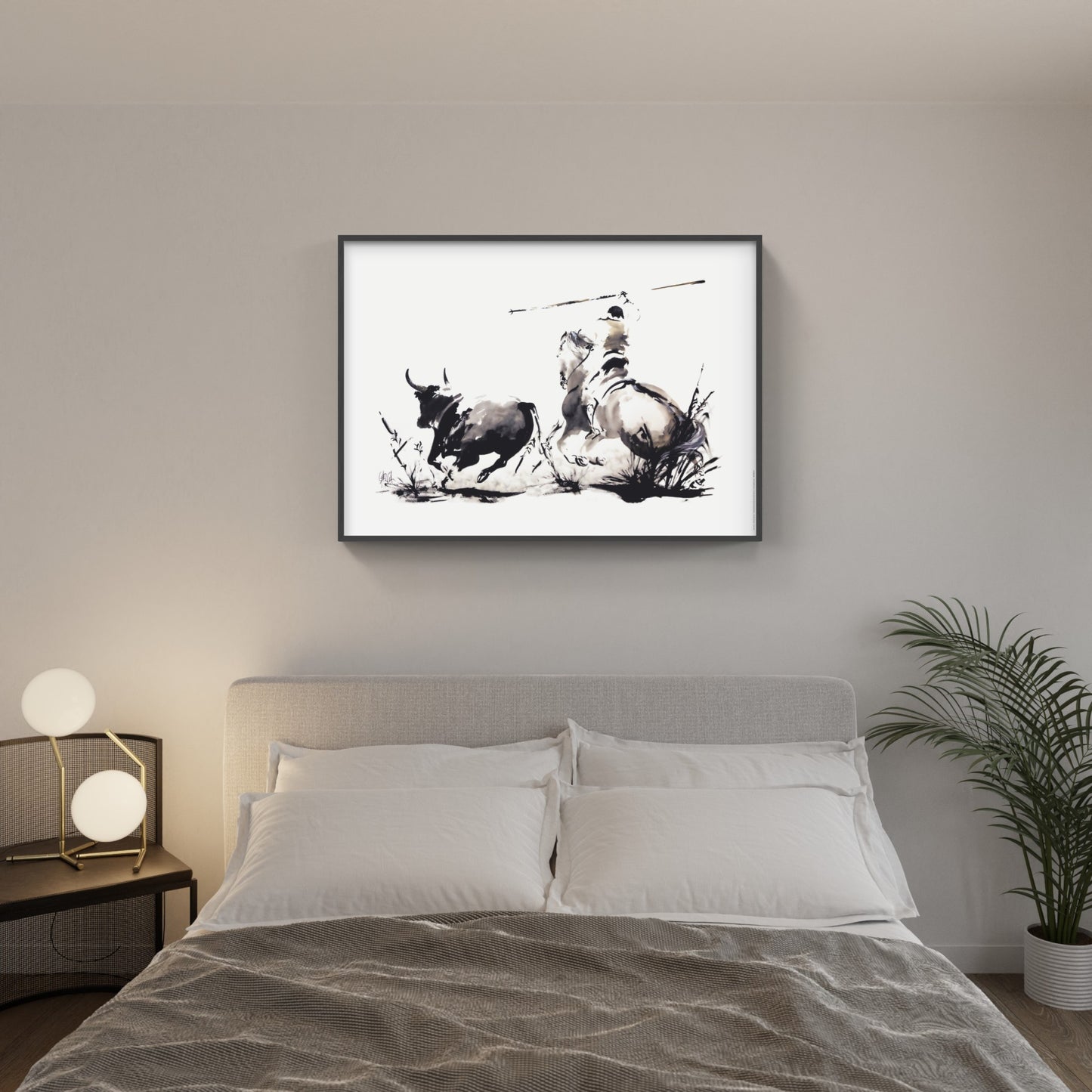 Affiche "Tri du bétail en Camargue" de Tom GARCIA