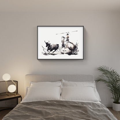 Affiche "Tri du bétail en Camargue" de Tom GARCIA
