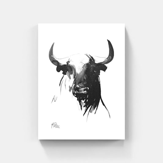 Affiche "Cabessa de Toro Blanco y Negro" de Gil PIRÈS
