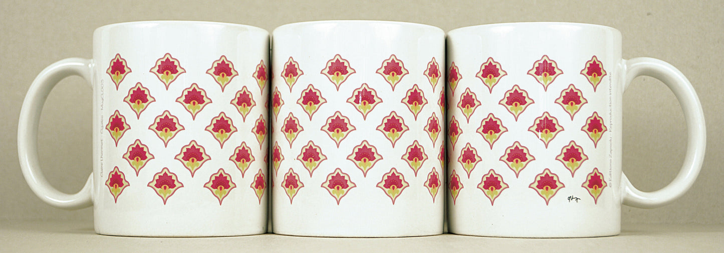 Lot de 2 Mugs "Motifs Provençaux couleur grenade" d'Ed RECO