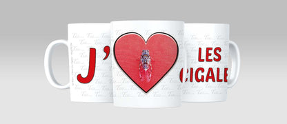 Lot de 2 Mugs "J'aime les Cigales : Tsss... Tsss... Tsss..." d'Ed RECO