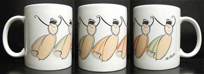 Lot de 2 Mugs "La farandole orangée" de Léo LELÉE