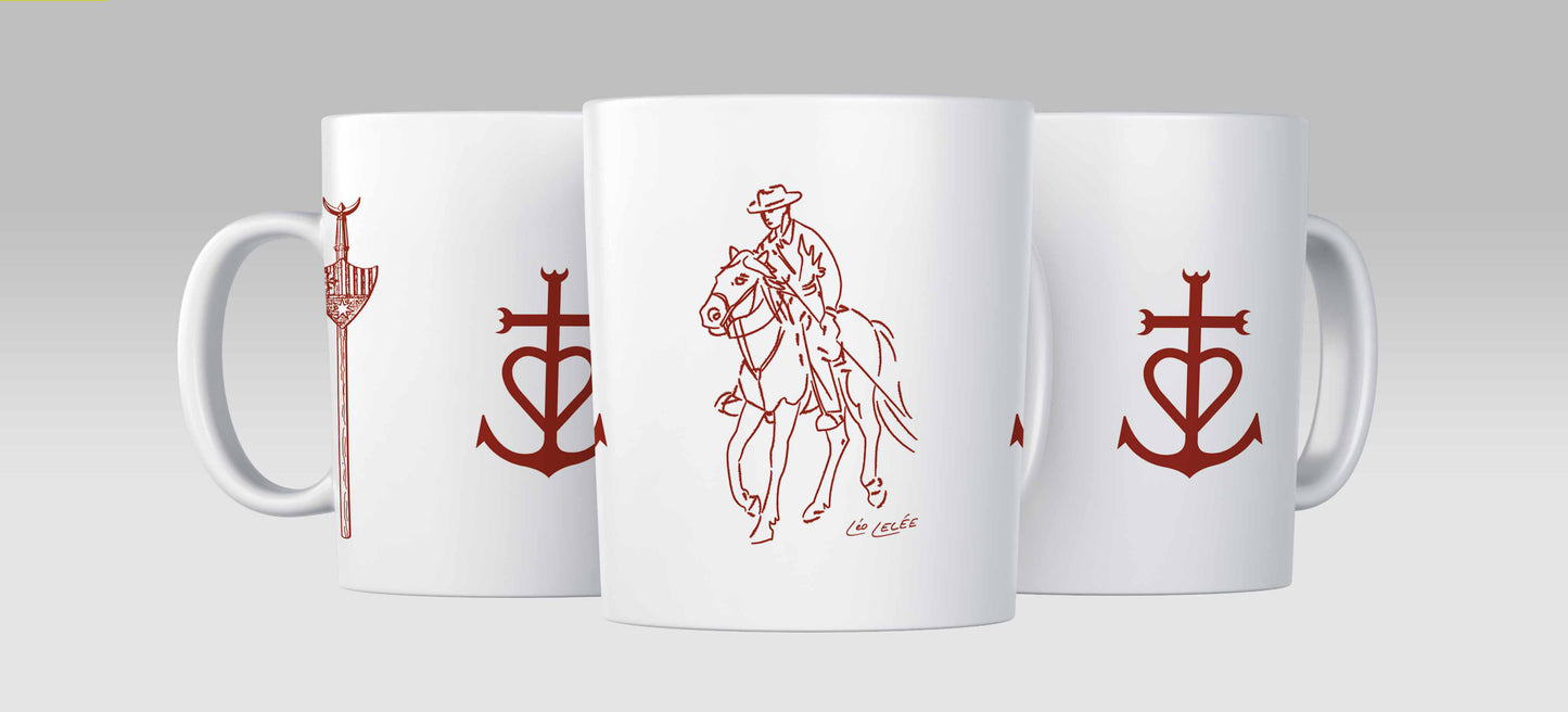 Lot de 2 Mugs "Gardian et Croix de Camargue" de Léo LELÉE