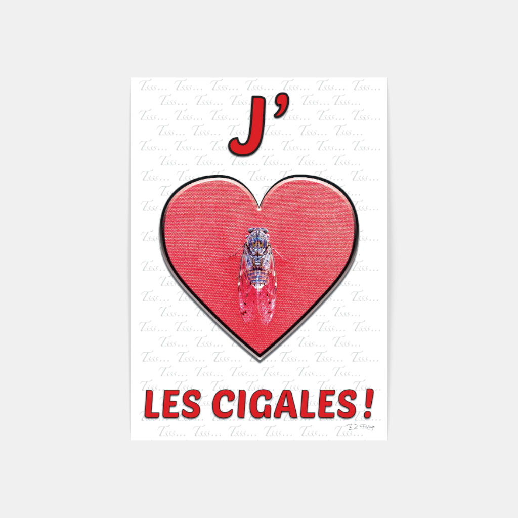 Carte Postale "J'aime les Cigales : Tsss... Tsss... Tsss..." de Ed RECO