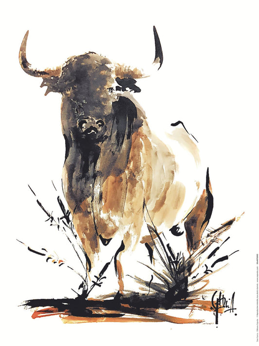 Carte Postale d'Art : "Toro Bravo" de Tom GARCIA