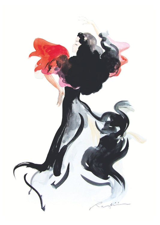 Carte Postale d'Art : "La Danseuse de Sévillane" de Danielle RASPINI