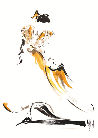 Affiche "Arlésienne à la robe flamboyante" de Tom GARCIA