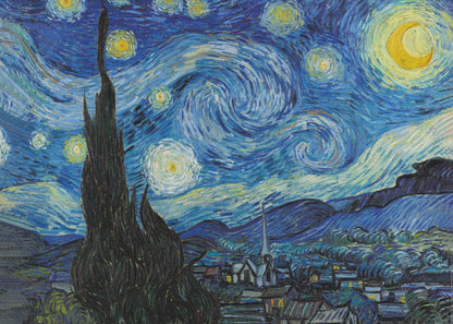 Carte Postale d'Art : "La nuit étoilée à Saint-Rémy" de Vincent VAN GOGH