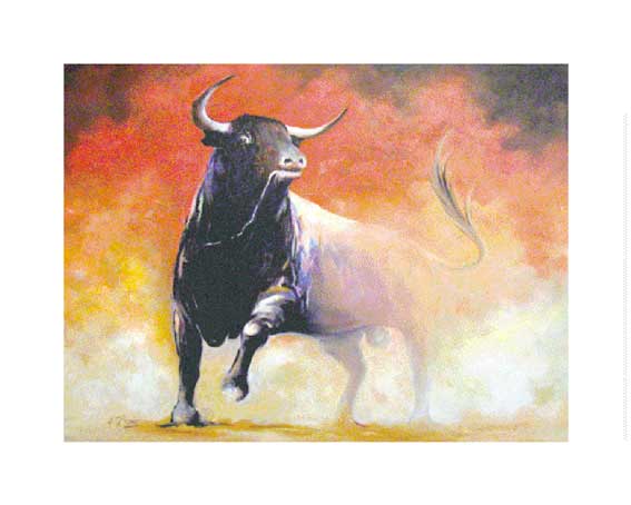 Reproduction d'Art : "Toro de feu" de Gil PIRÈS