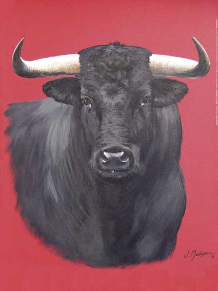 Reproduction d'Art : "Jeune Toro Espagnol" de Jean MARIGNAN